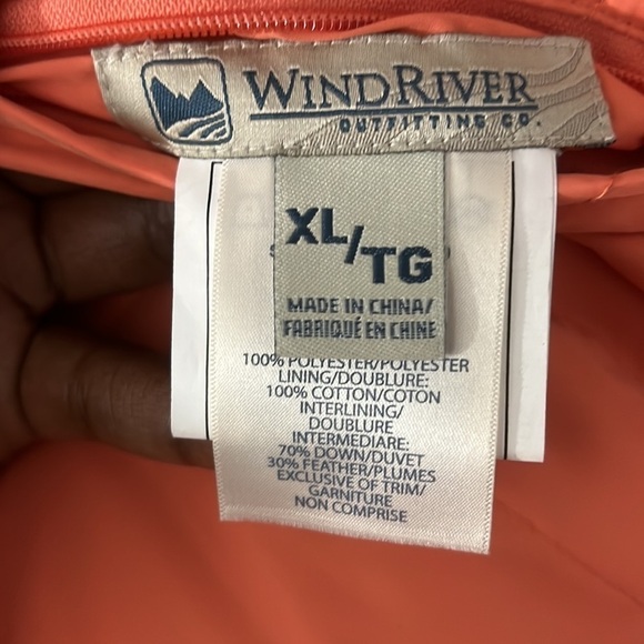 WINDRIVER REVERSIBLE PEACH  BROWN PUFFER SLEEVELESS JACKET FEATHER WOMEN SIZE XL - Picture 11 of 15